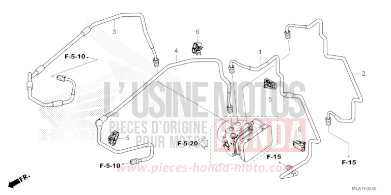TUYAU DE FREIN de CMX 1100 "Rebel" MAT BETA SILVER METALLIC (NHC08) de 2026